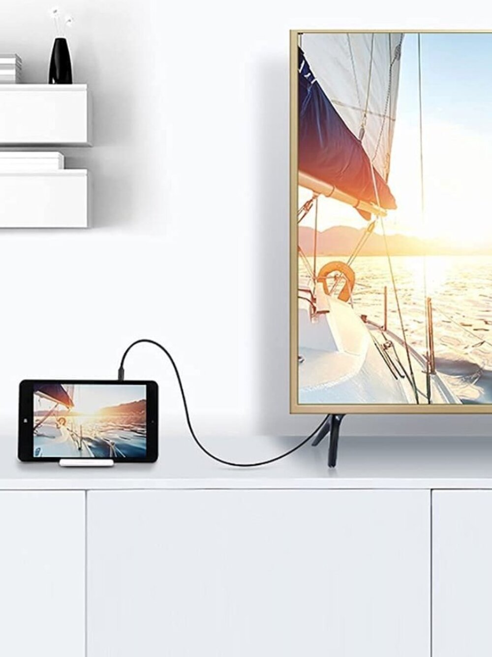 MHL Micro‑USB to HDMI Adapter 5ft Android/Samsung Phone to TV  1080p Mirroring